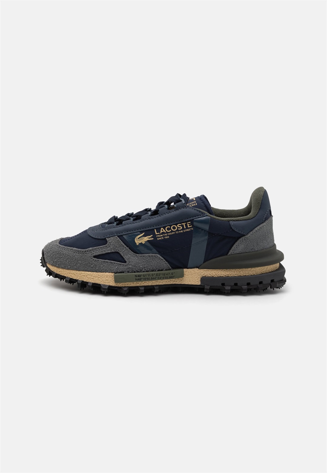 Lacoste ELITE ACTIVE 125 - Sneaker low - navy/khaki/dunkelblau