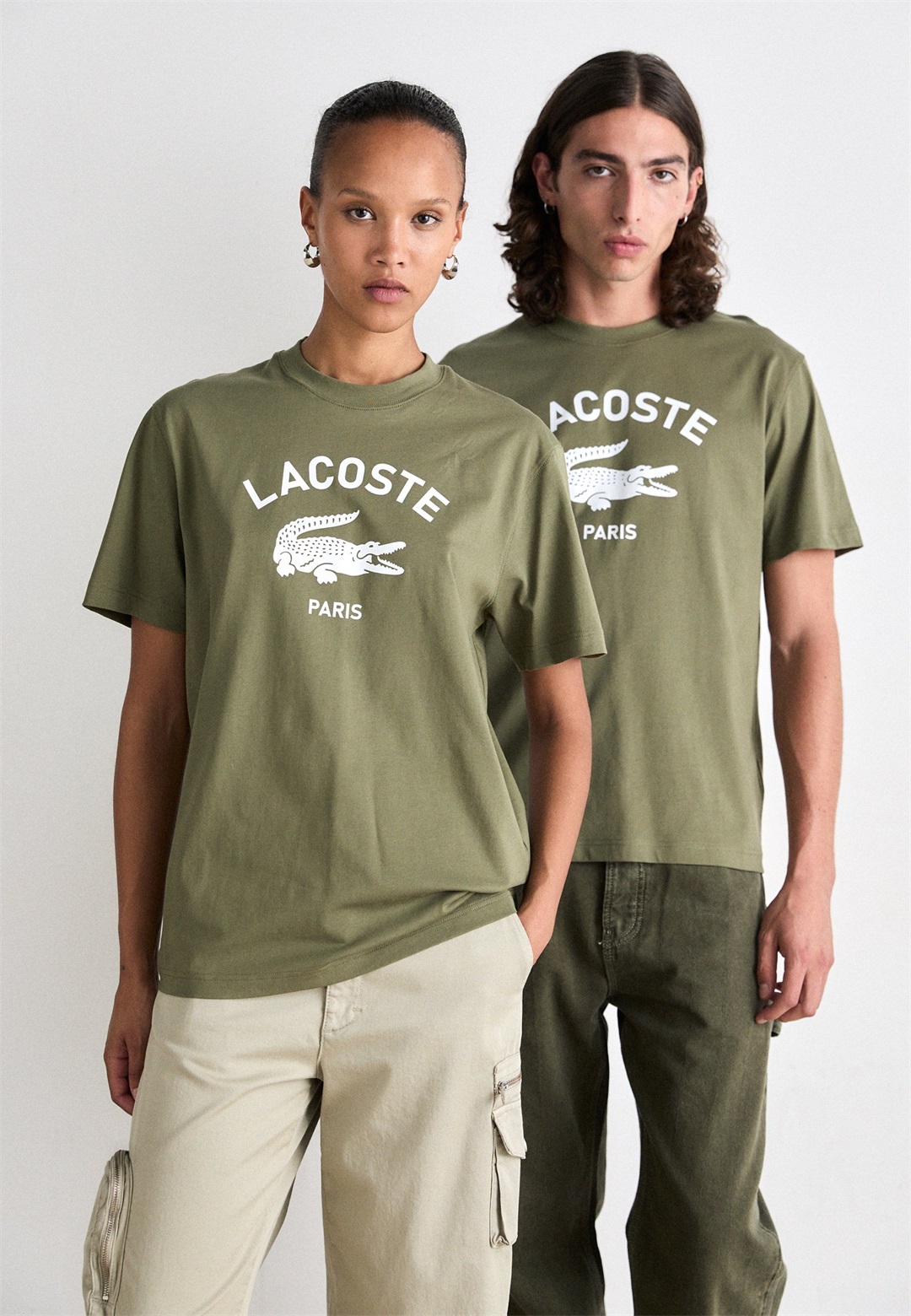 Lacoste UNISEX - T-Shirt print - olive/oliv