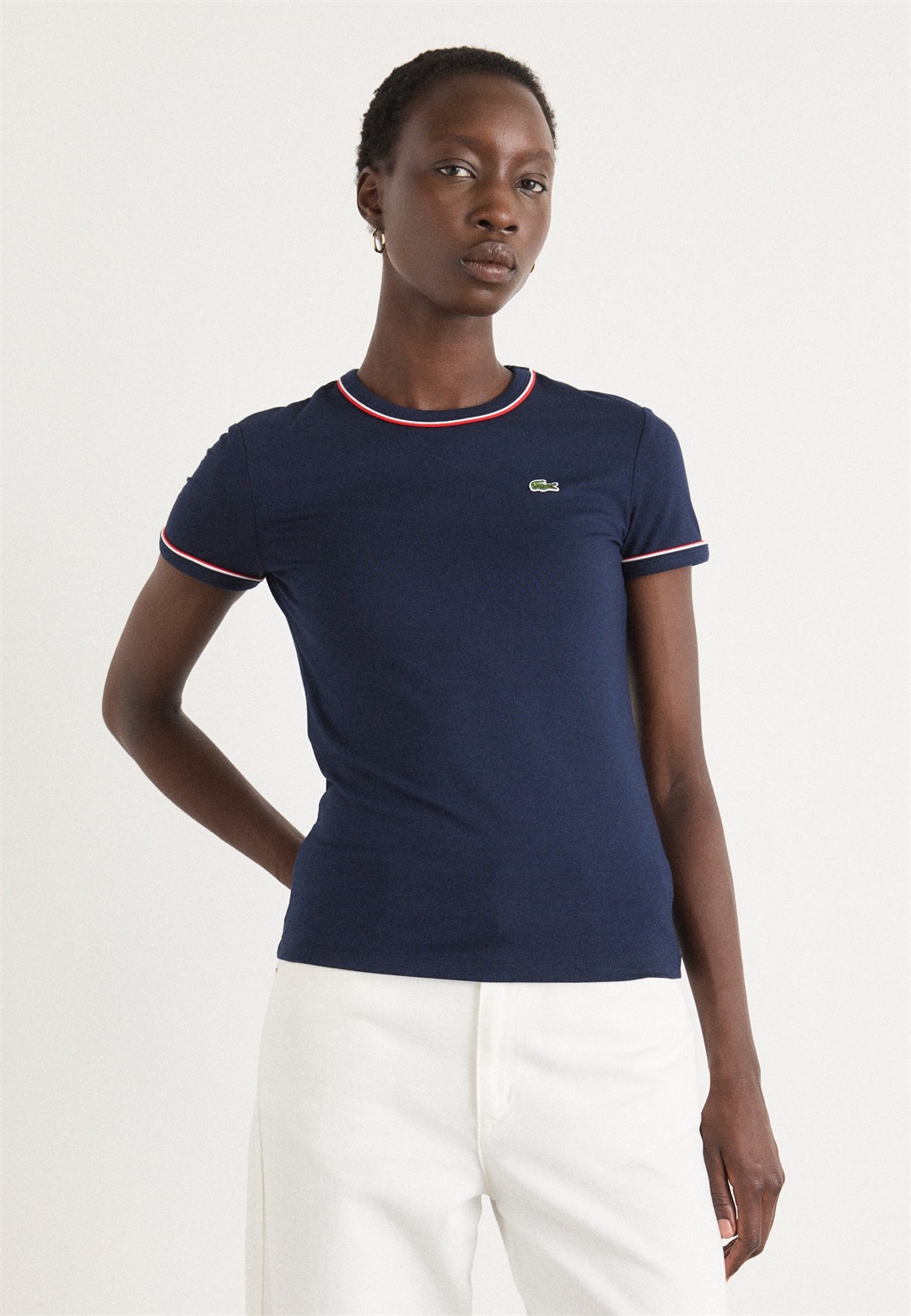 Lacoste T-Shirt basic - navy blue/red/white/dunkelblau