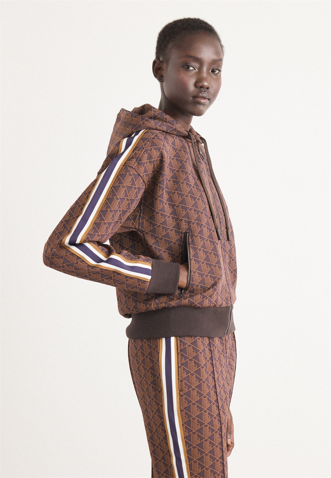 Lacoste Sweatjacke - date brown/braun