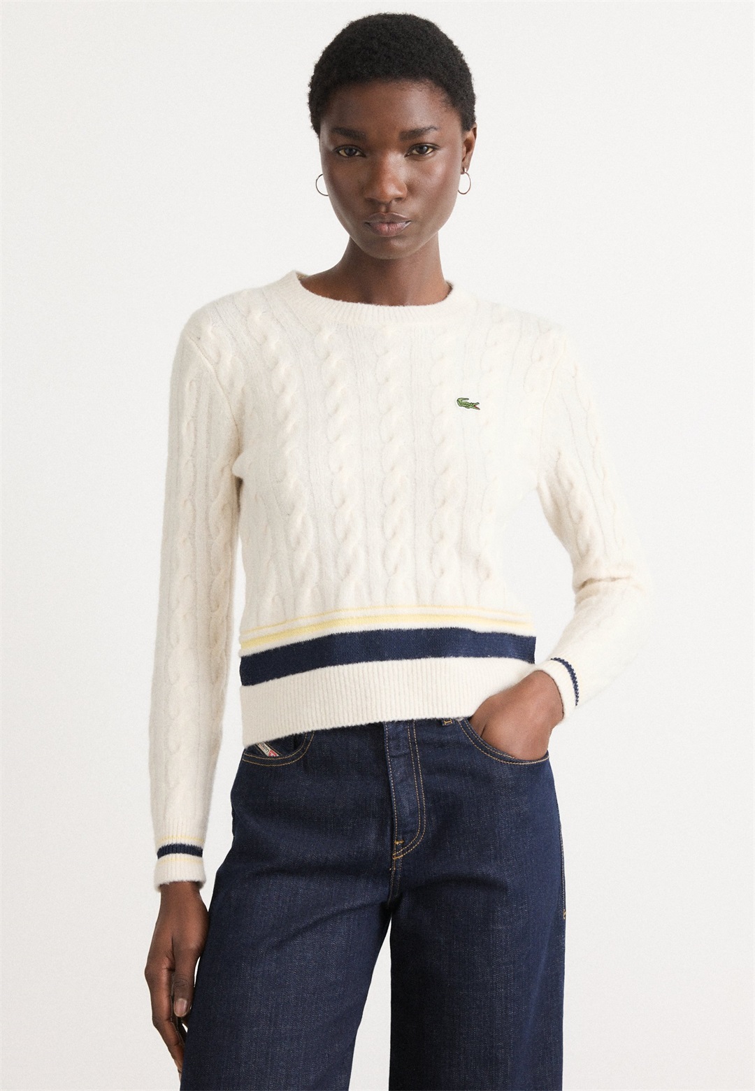 Lacoste Strickpullover - lapland/offwhite