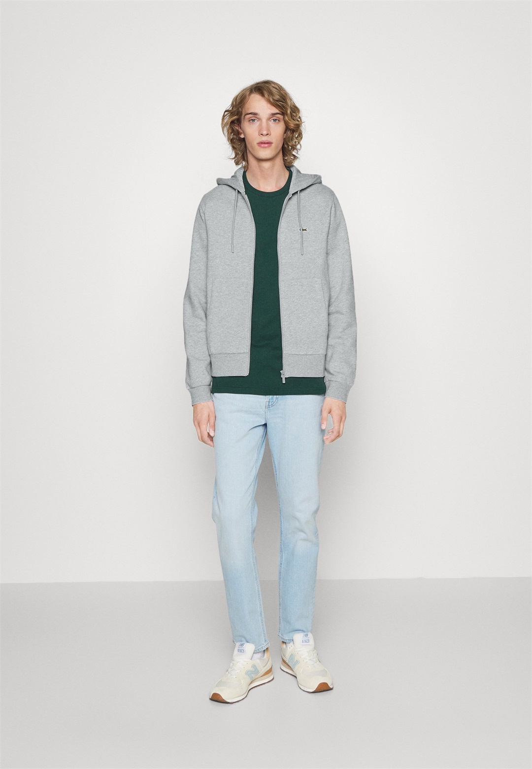 Lacoste UNISEX - Sweatjacke - argent chine/hellgrau