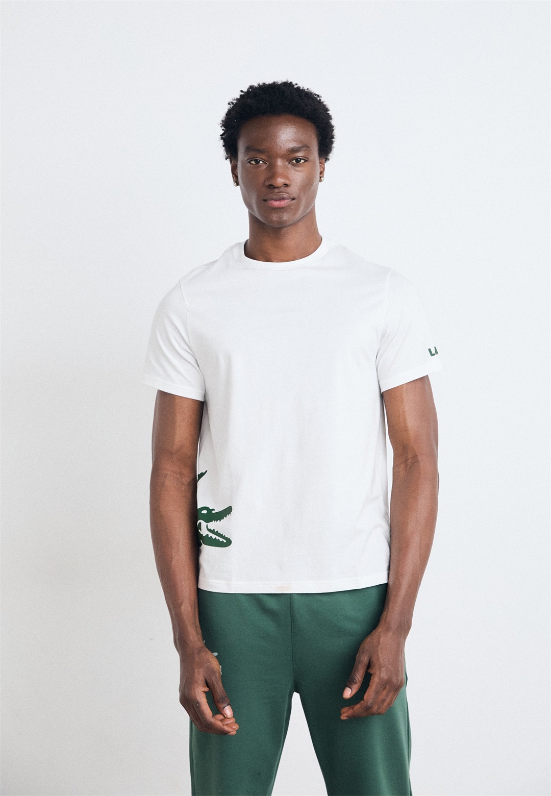 Lacoste Nachtwäsche Shirt - white/thyme/weiß