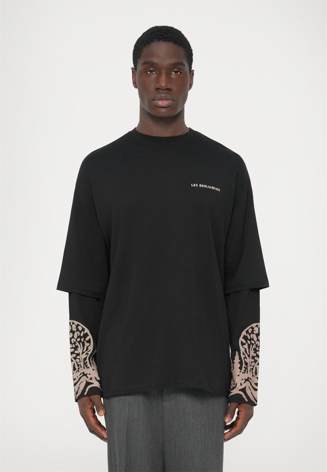 Les Benjamins LONG SLEEVE TEE - Langarmshirt - black/schwarz
