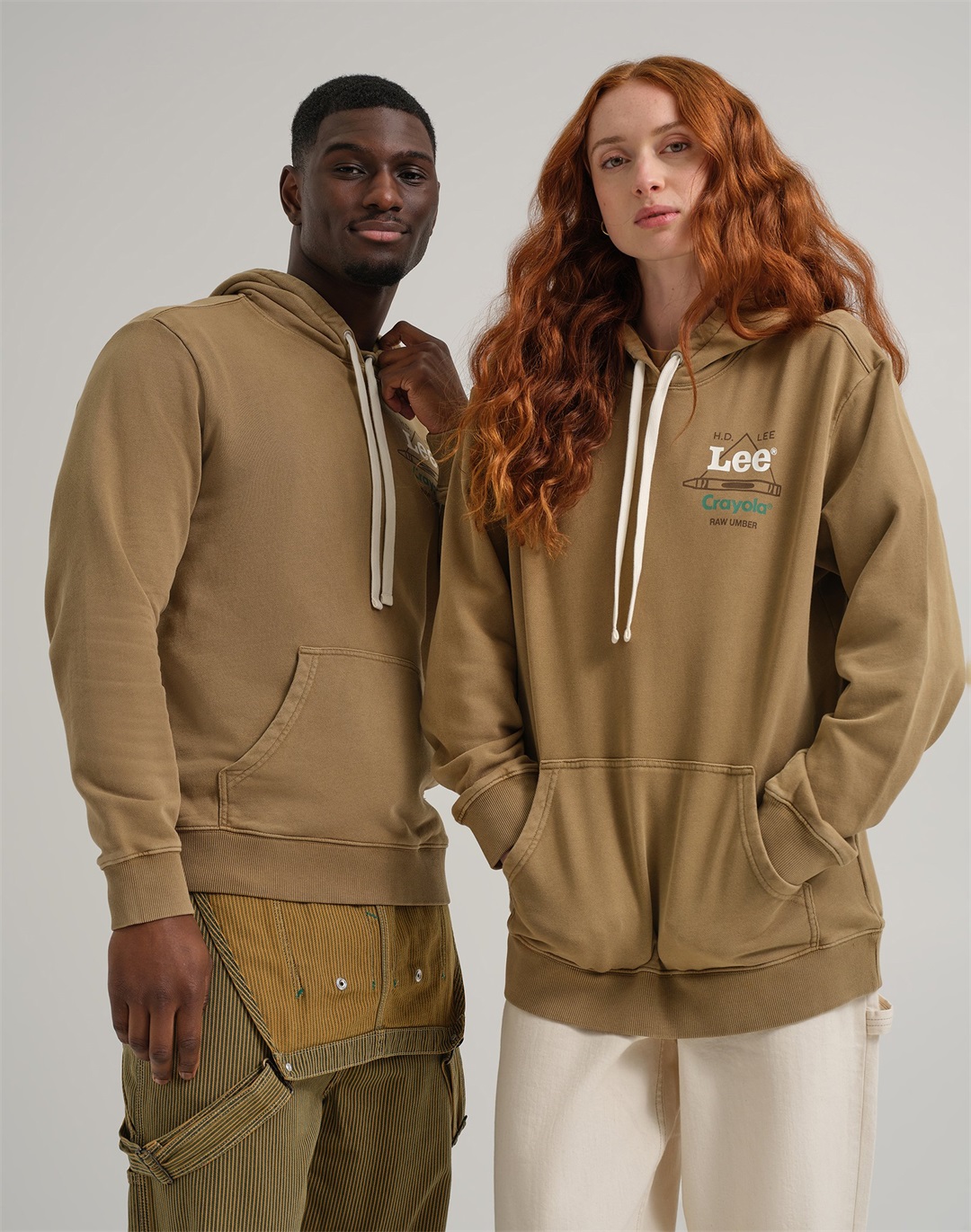 Lee LEE x CRAYOLA HOODY UNISEX - Kapuzenpullover - raw umber/braun