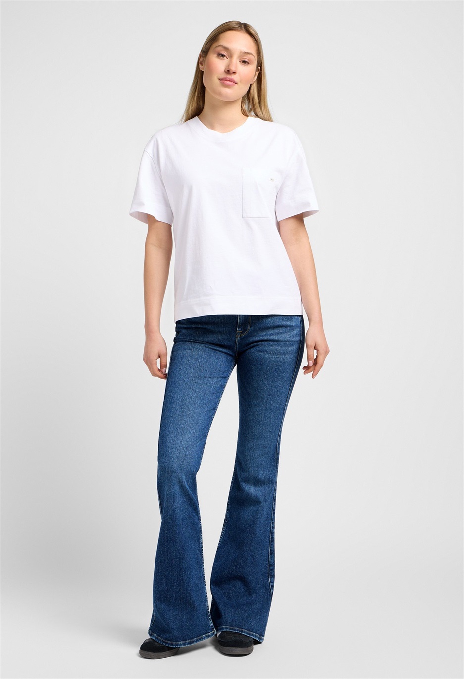 Lee BREESE - Flared Jeans - rain falls/dark-blue denim Lee BREESE - Flared Jeans - rain falls/dark-blue denim