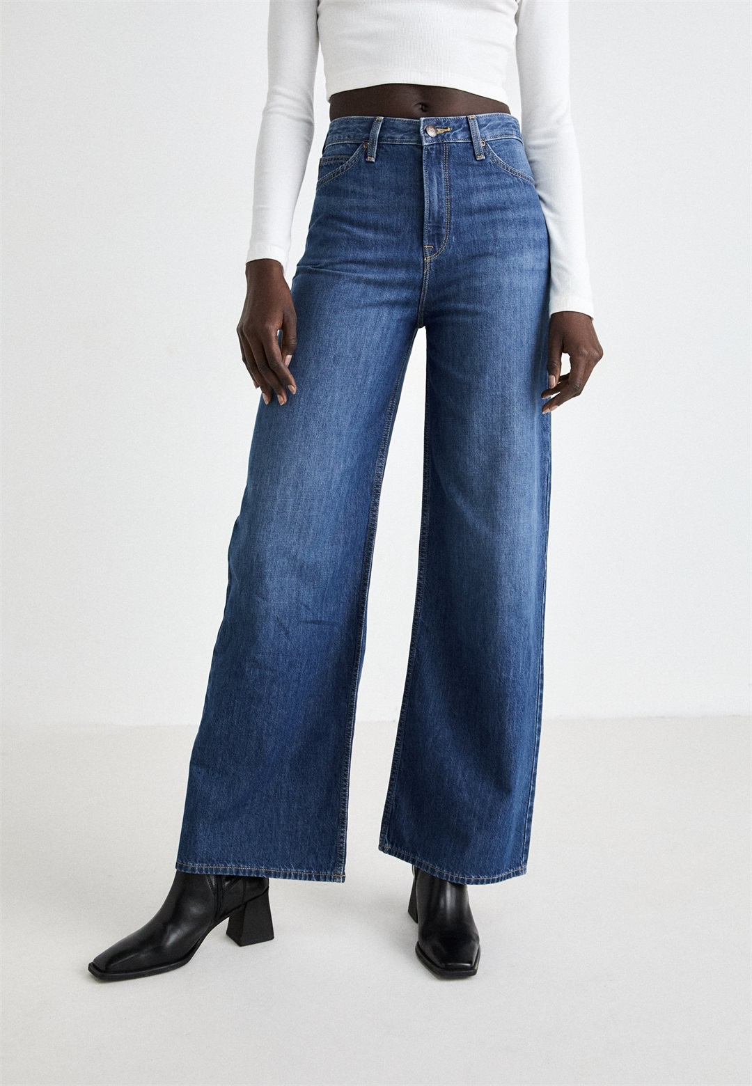 Lee STELLA - Jeans Relaxed Fit - blueberry field/blue denim