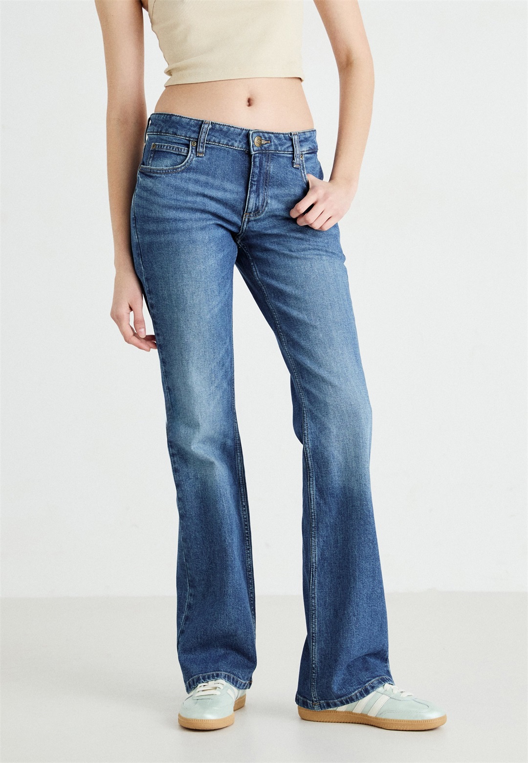 Lee JESSICA - Jeans Bootcut - higher climb/dark-blue denim