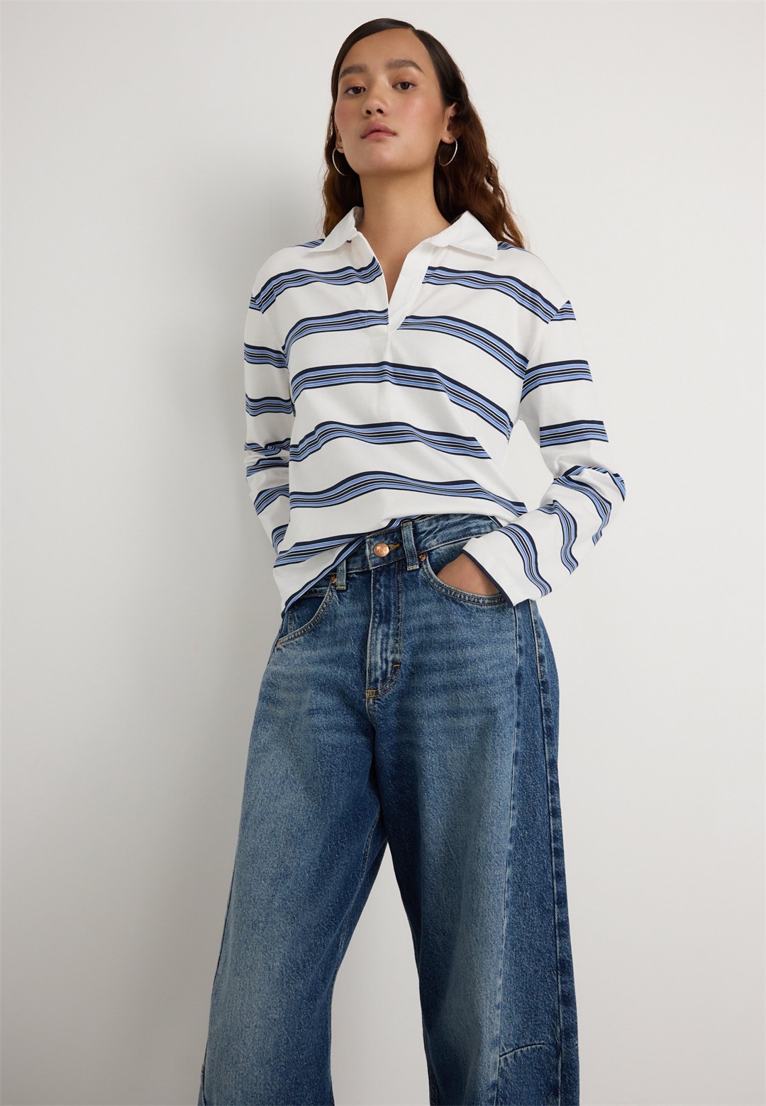 Lee RIDER BARREL - Jeans Relaxed Fit - going forward/dark-blue denim