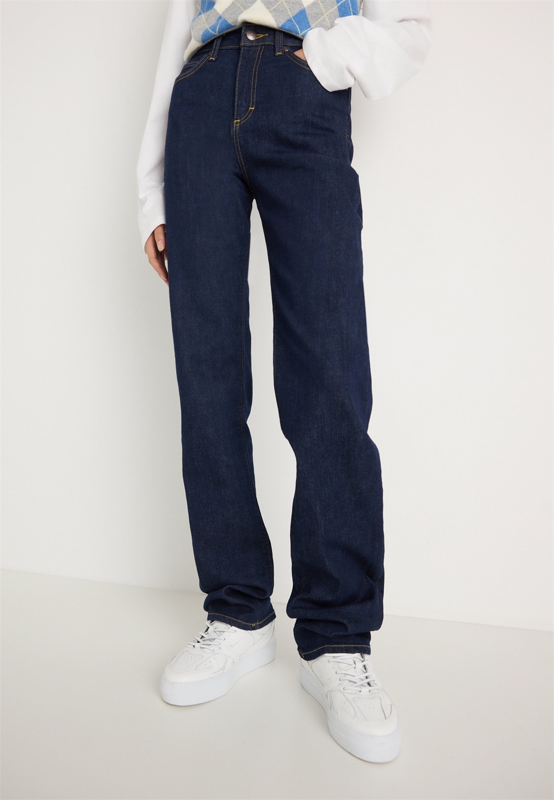 Lee JUNE - Jeans Straight Leg - xion/dark-blue denim