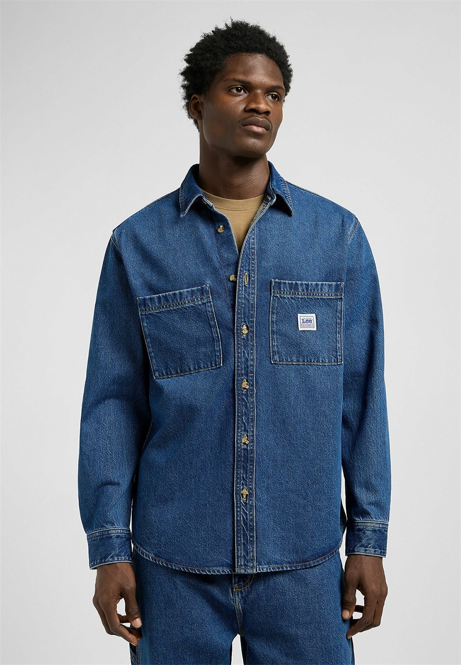 Lee Hemd - turn tables/dunkelblau