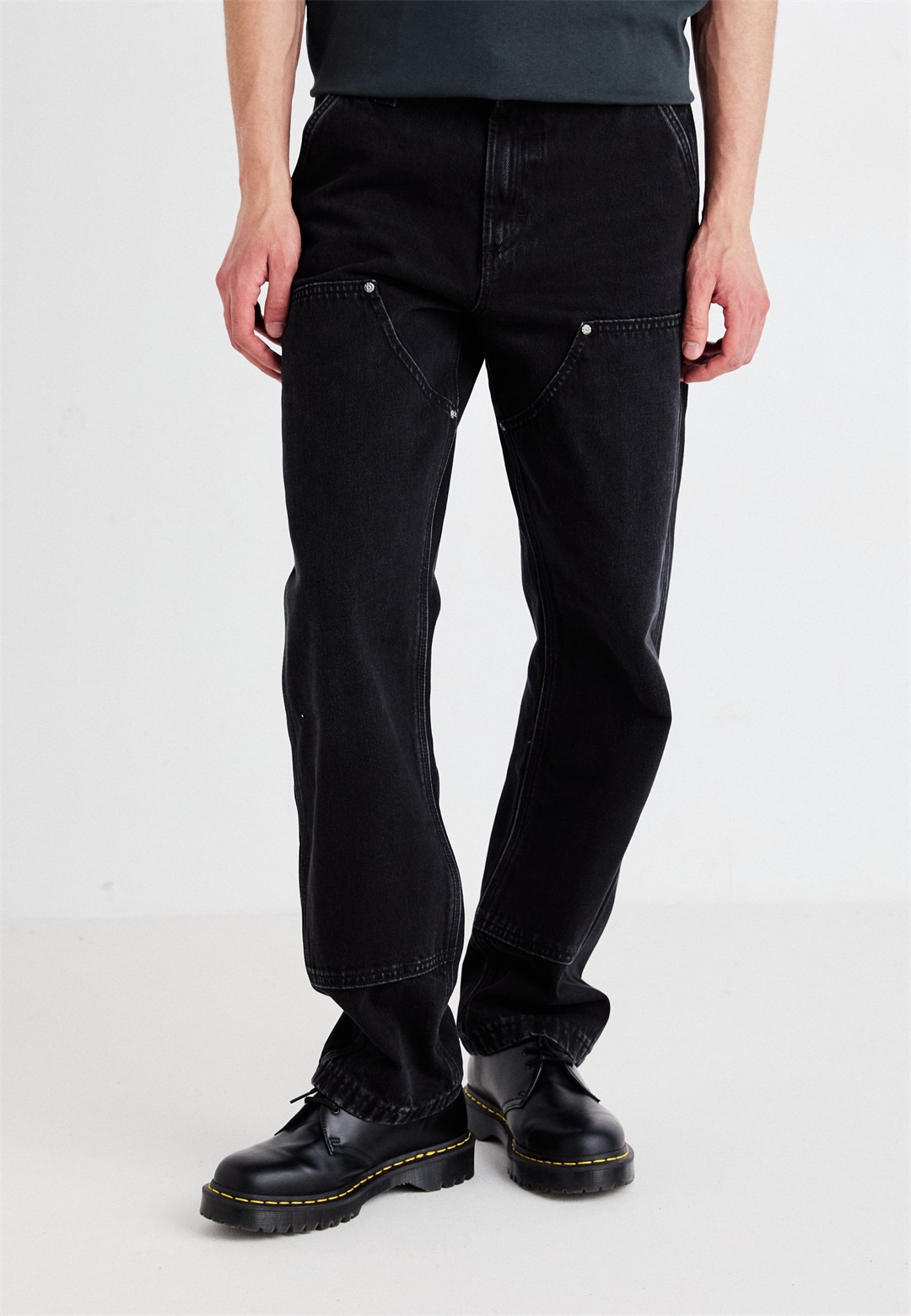 Lee DOUBLE KNEE - Carpenter Jeans - black denim/black denim