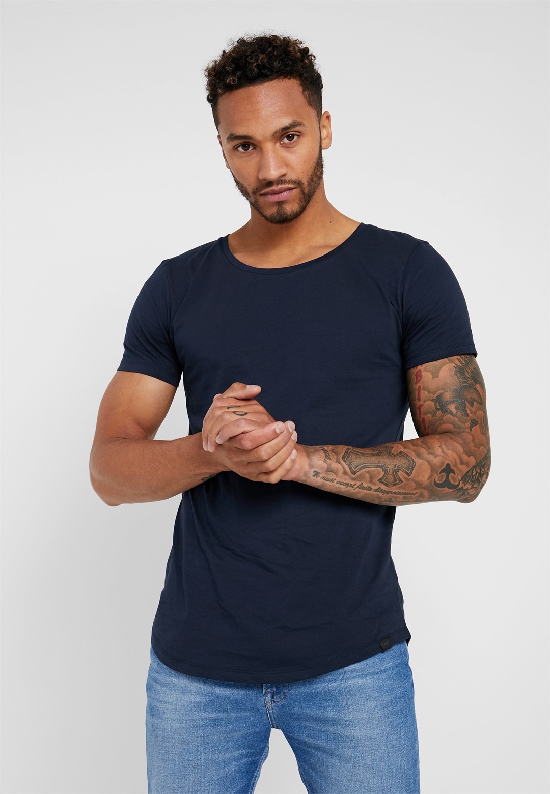 Lee SHAPED TEE - T-Shirt basic - sky captain/dunkelblau