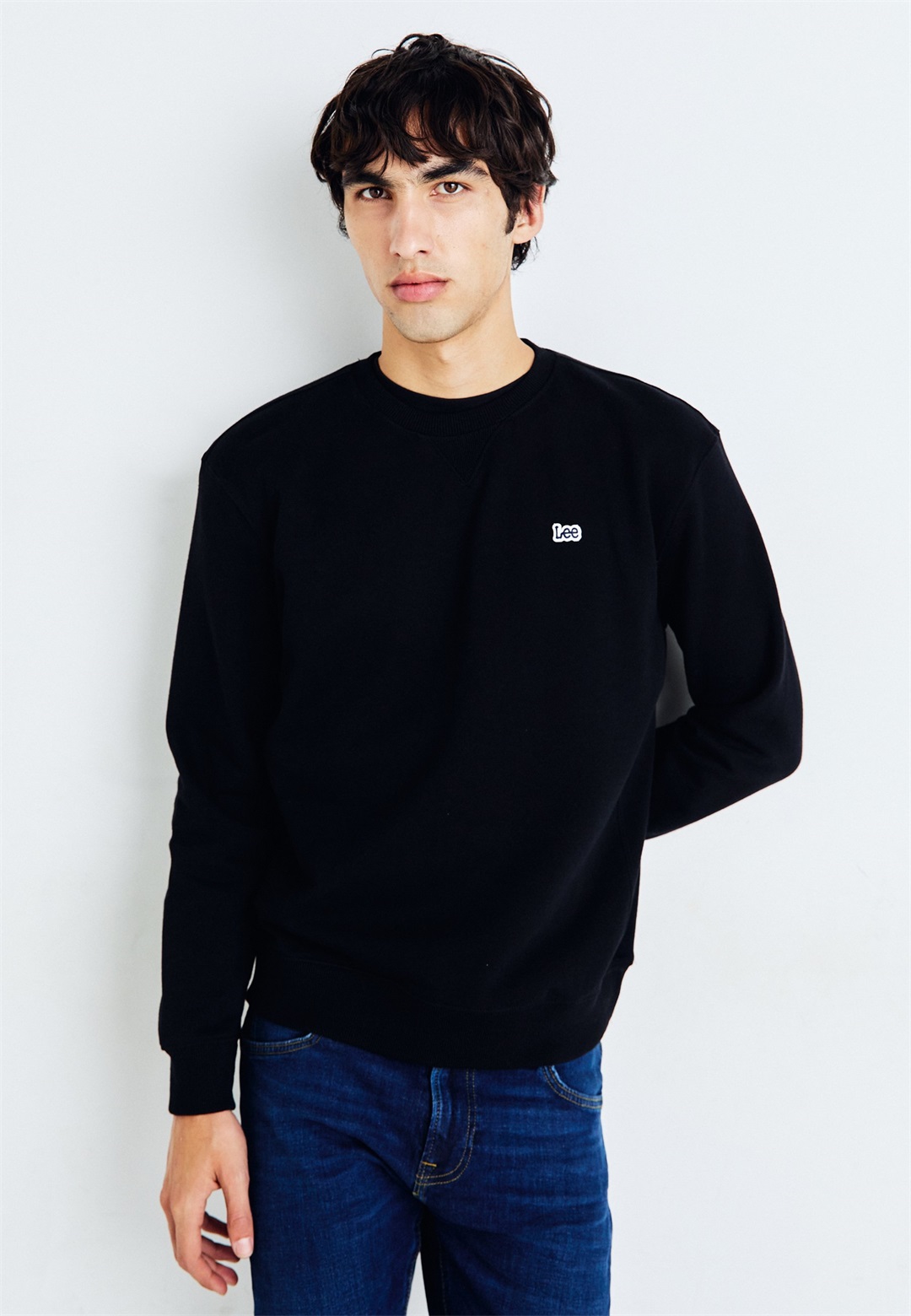 Lee PATCH CREW SWS - Sweatshirt - black/schwarz