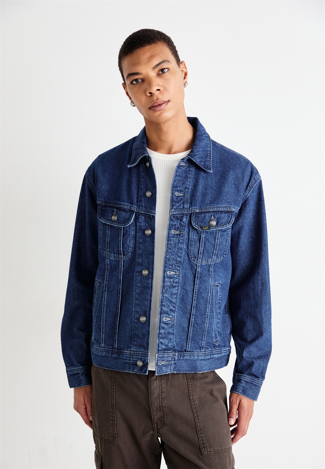 Lee RELAXED RIDER JACKET - Jeansjacke - reach/dark-blue denim