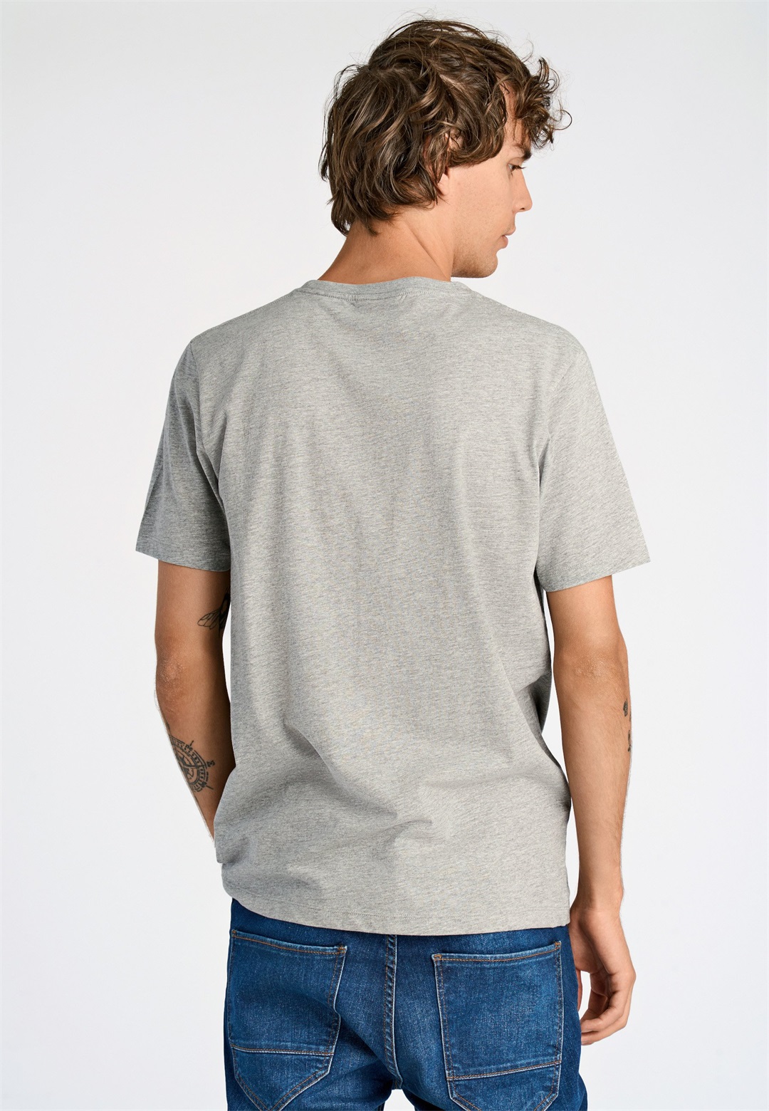 Lindbergh O NECK TEE 7 PACK - T-Shirt basic - white black grey/mehrfarbig