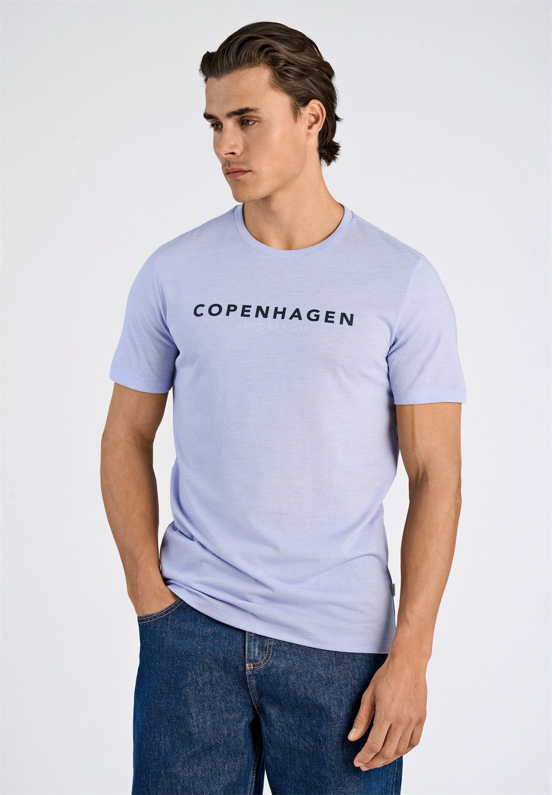 Lindbergh T-Shirt print - purple mel/lila-meliert