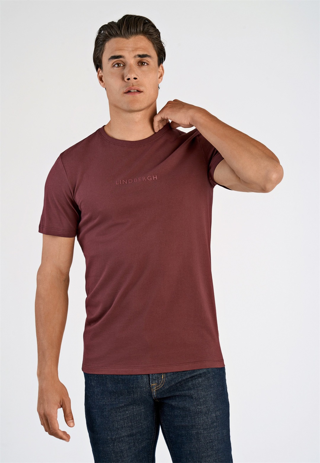 Lindbergh TEE - T-Shirt basic - burgundy/bordeaux