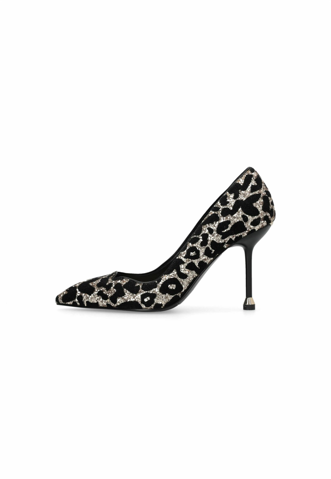 LIU JO GLITTERY ANIMAL-PRINT COURT DEMI - High Heel Pumps - black/schwarz