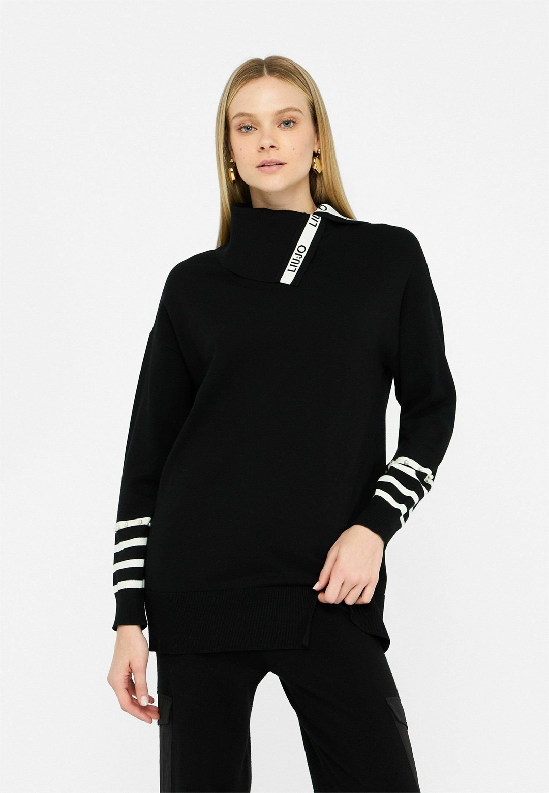 LIU JO BETTER - Strickpullover - black/schwarz