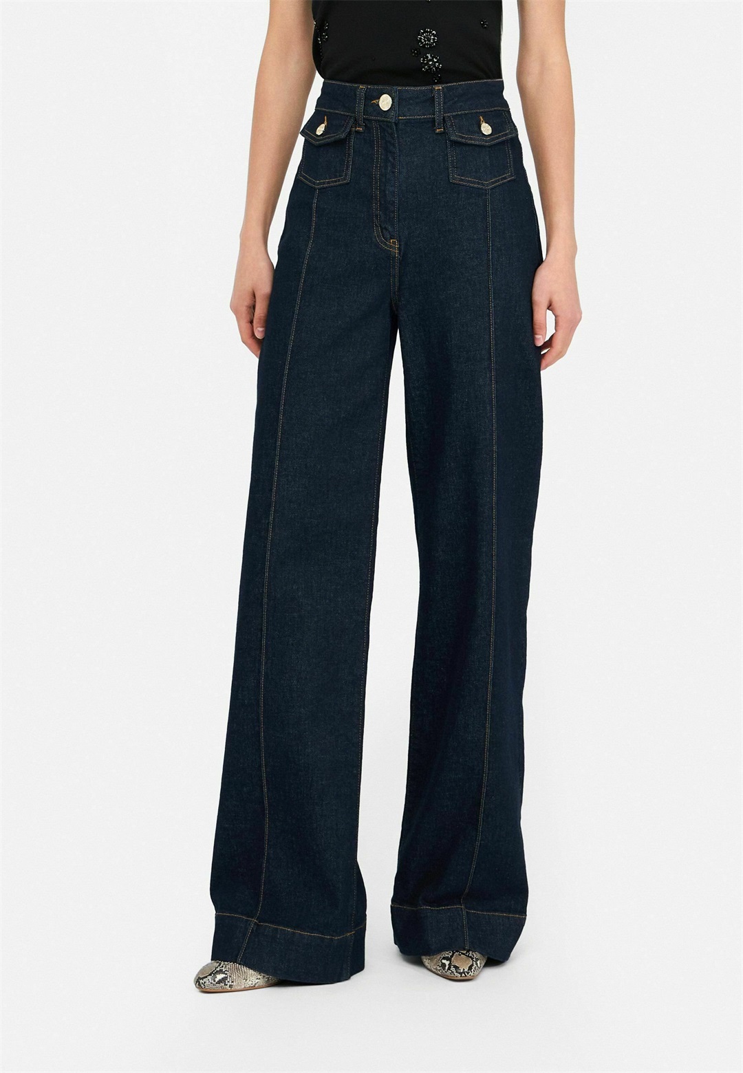 LIU JO FLARED - Jeans Relaxed Fit - DARK BLUE/dark-blue denim