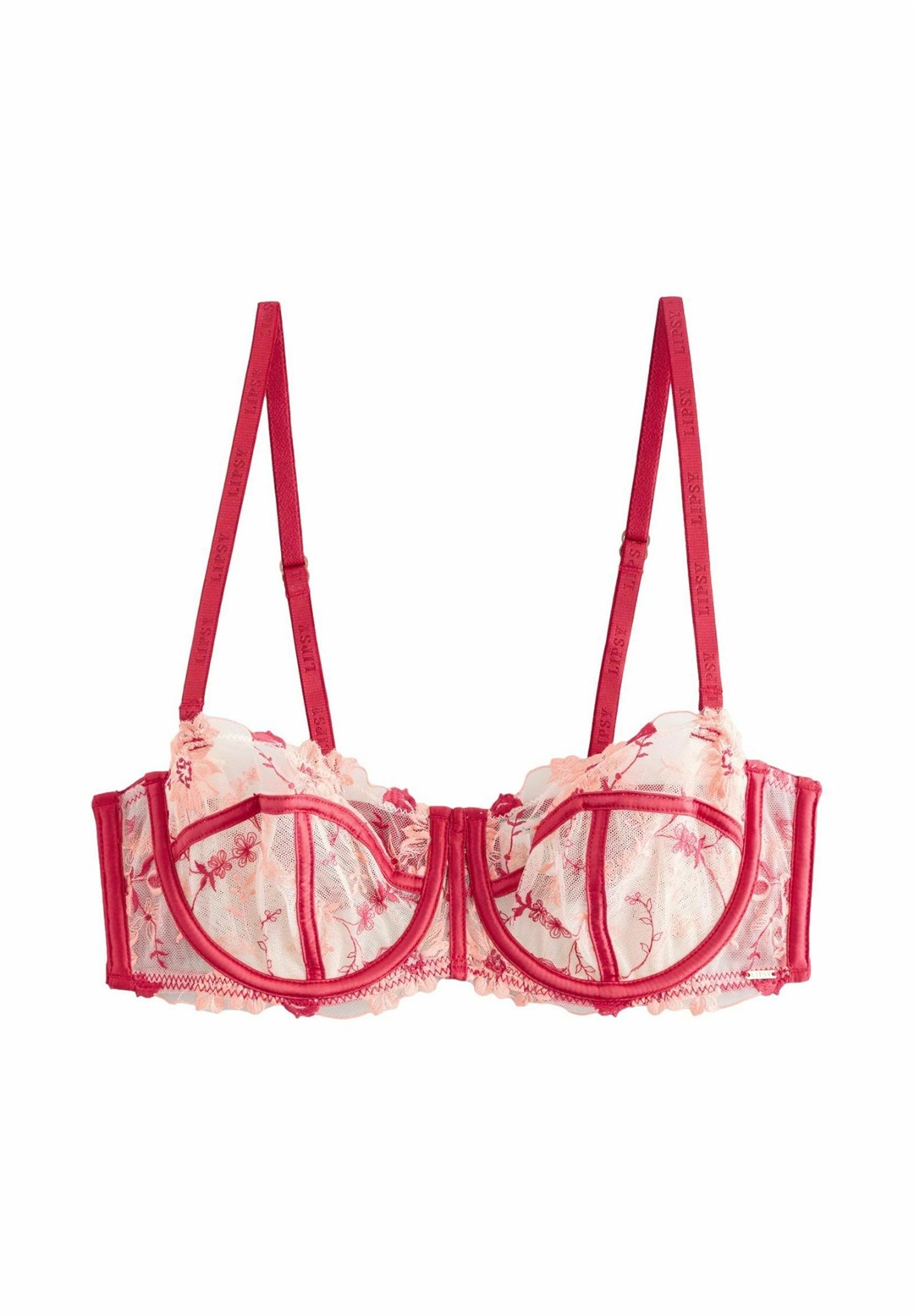 Lipsy EMBRODIERY NON PADDED - Balconette BH - red coral/rot