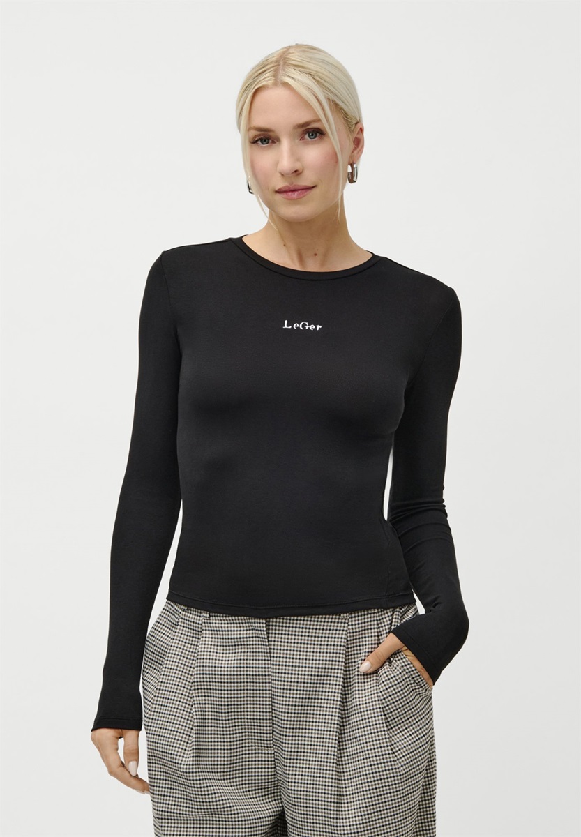 LeGer by Lena Gercke VIANNE - Langarmshirt - black/ white contrast/schwarz
