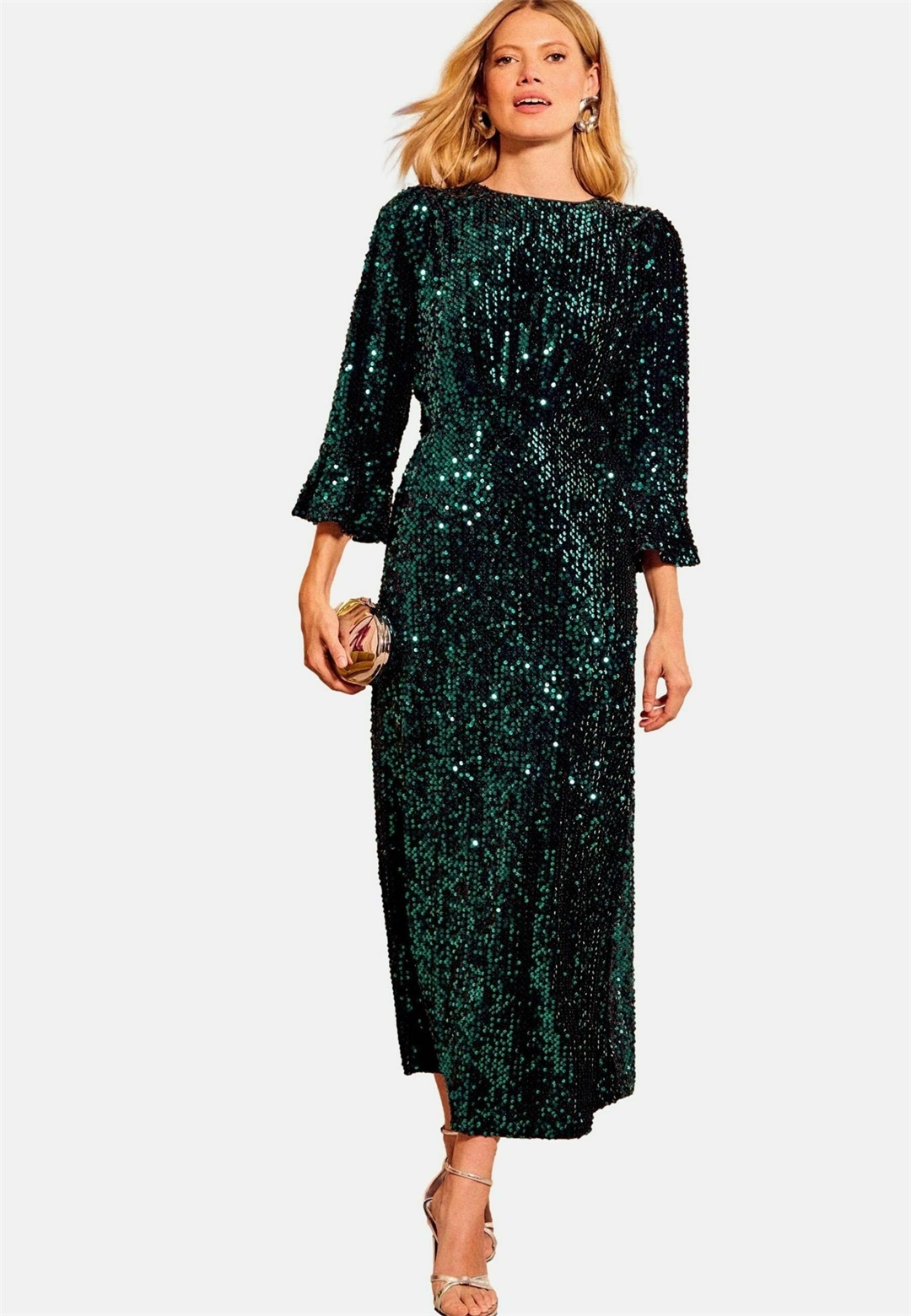 Love & Roses REGULAR FIT - SEQUIN MIDI - Cocktailkleid/festliches Kleid - green/grün