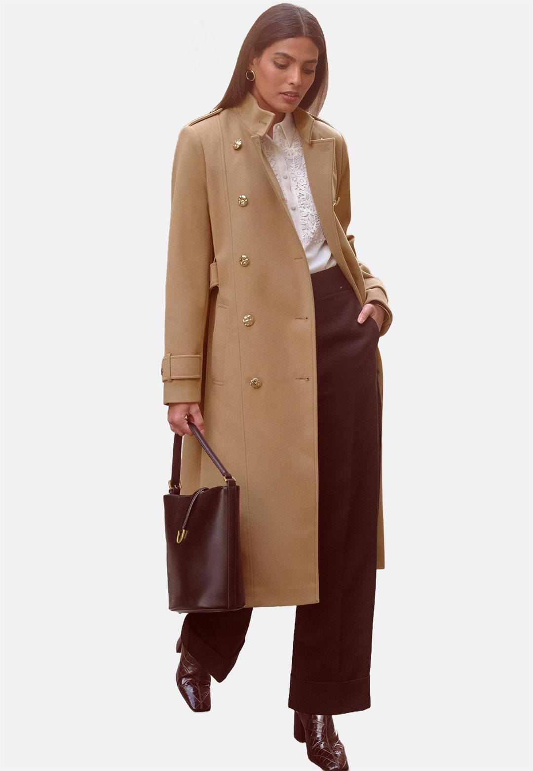 Love & Roses REGULAR FIT - FUNNEL NECK - Trenchcoat - camel/beige
