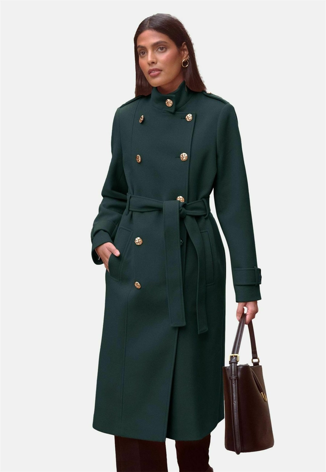 Love & Roses Trenchcoat - teal blue/blau