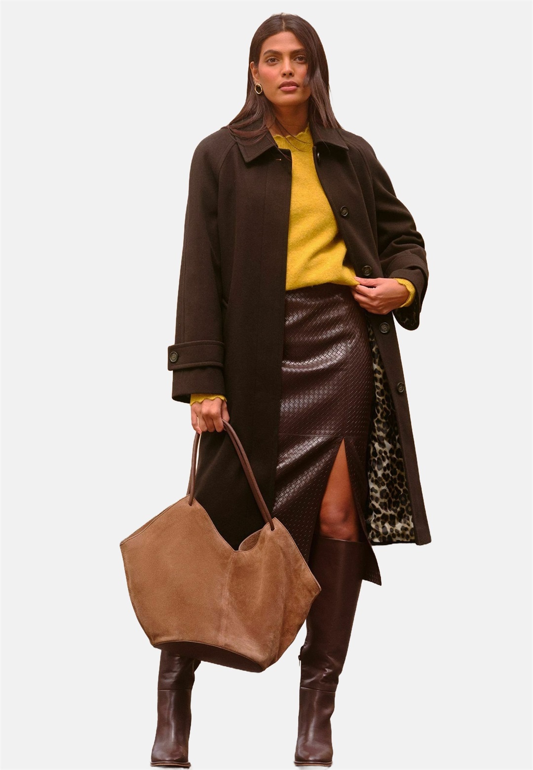 Love & Roses REGULAR FIT - CAR - Klassischer Mantel - chocolate brown/braun