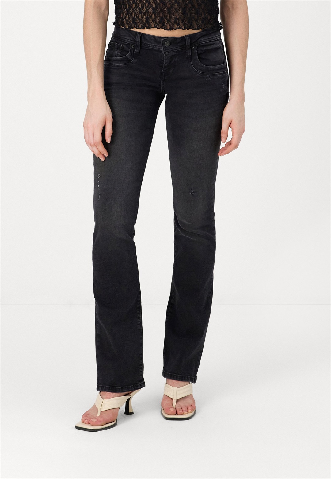 LTB VALERIE - Jeans Bootcut - etta wash/black denim