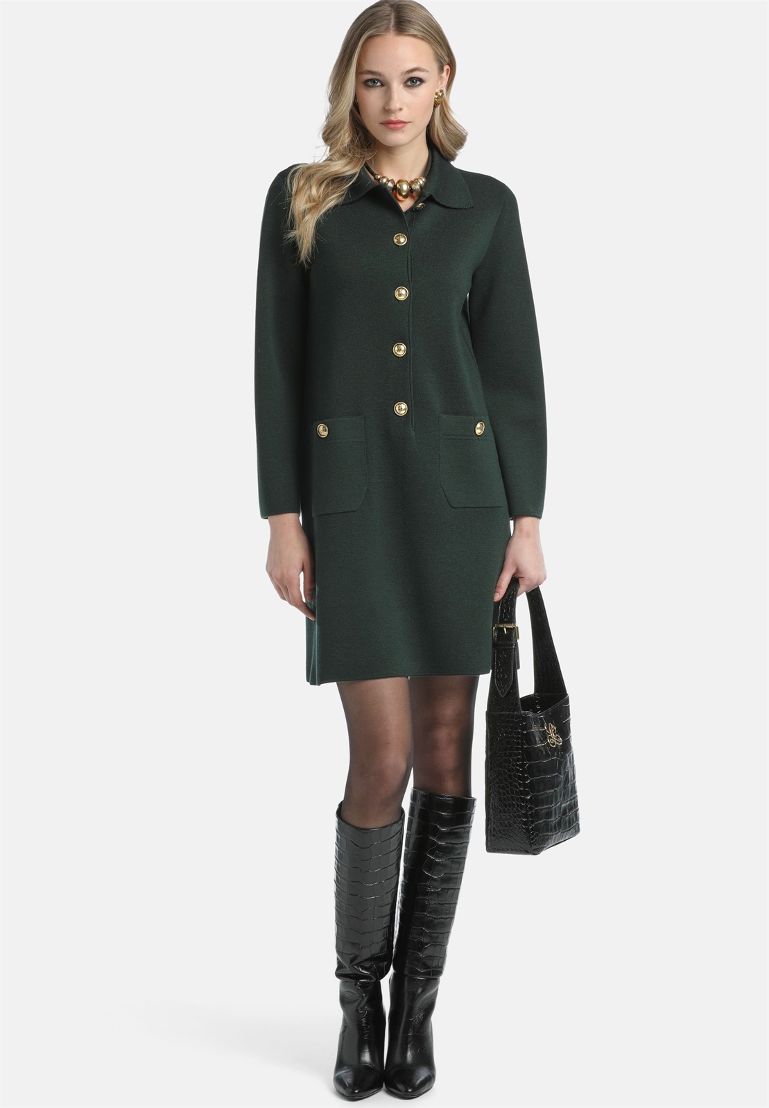 Luisa Spagnoli MAGILLA - Freizeitkleid - verde/dunkelgrün