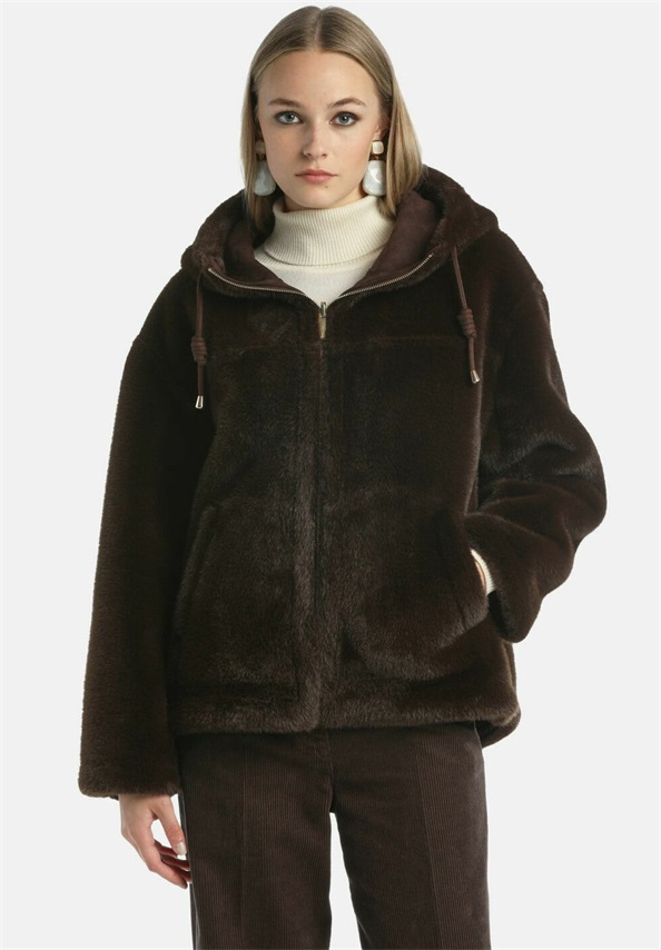 Luisa Spagnoli SHANGAI - Kunstlederjacke - marrone/dunkelbraun