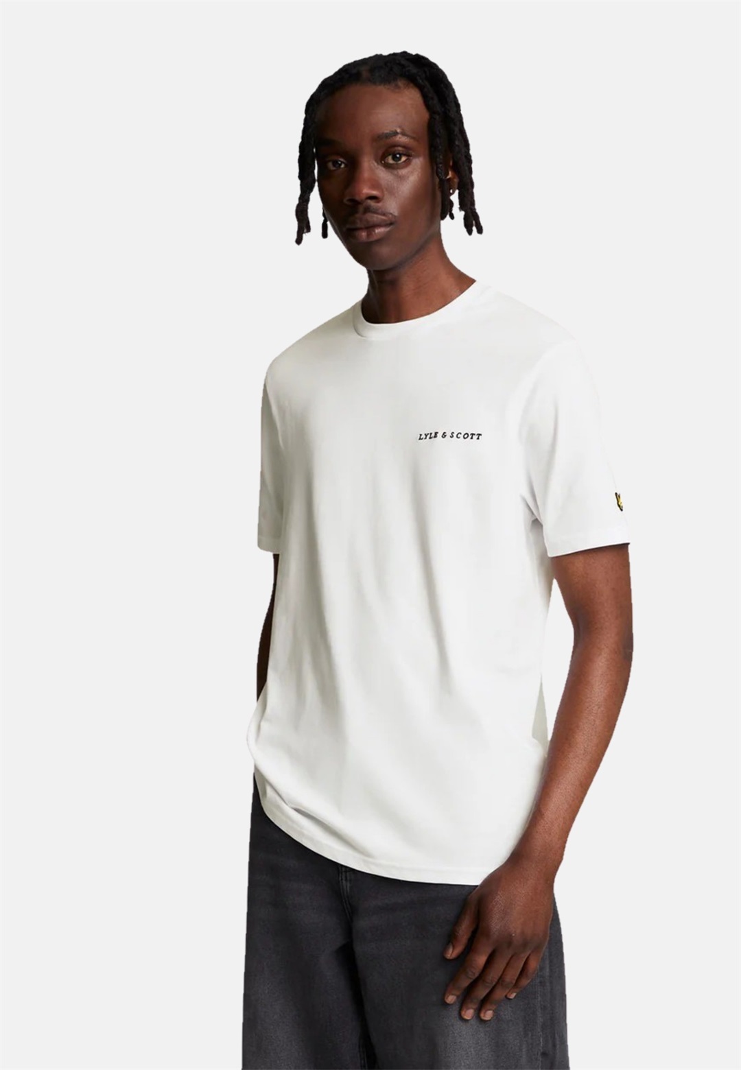 Lyle & Scott T-Shirt basic - w104 white jet black/weiß