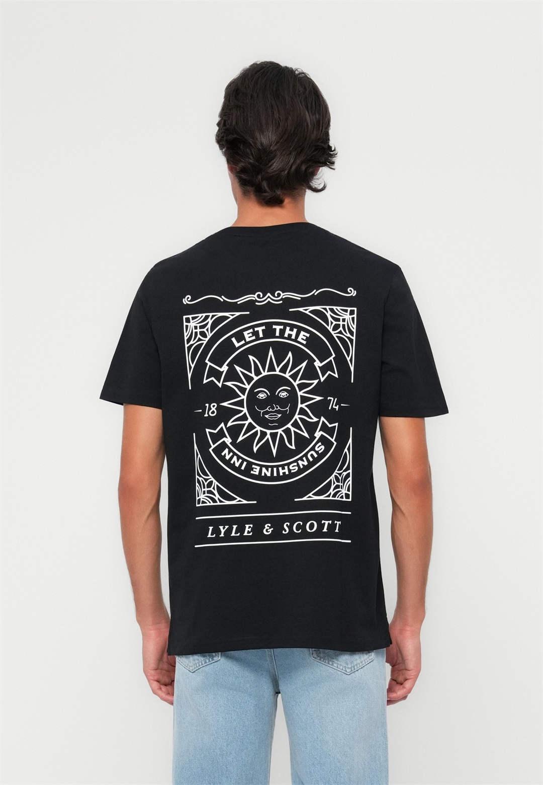 Lyle & Scott SUNSHINE INN GRAPHIC - T-Shirt print - jet black/schwarz