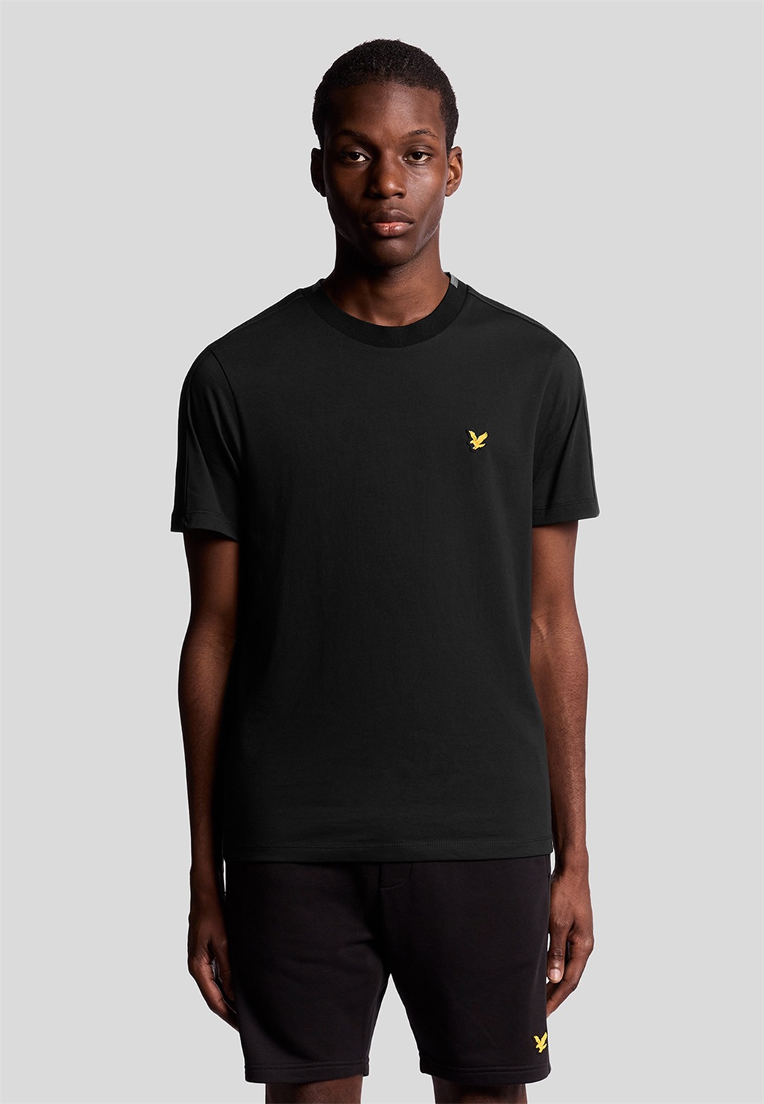 Lyle & Scott SS TAPE - T-Shirt print - jet black/schwarz