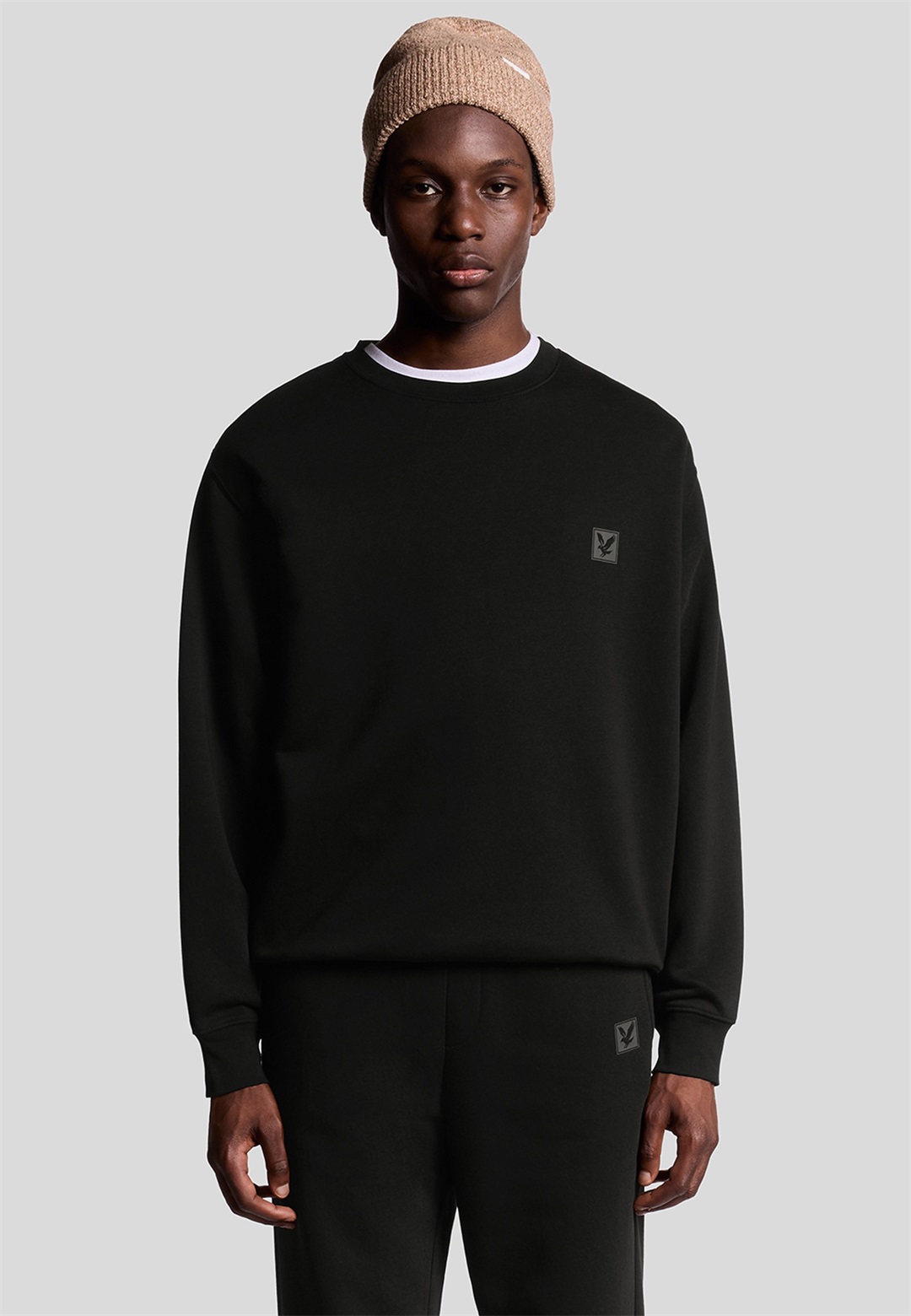 Lyle & Scott CREW NECK - Sweatshirt - z jet black/schwarz