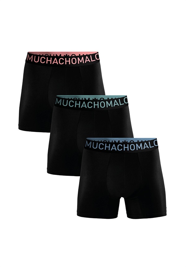 MUCHACHOMALO 3-PACK SOLID - Boxer Briefs - black/schwarz