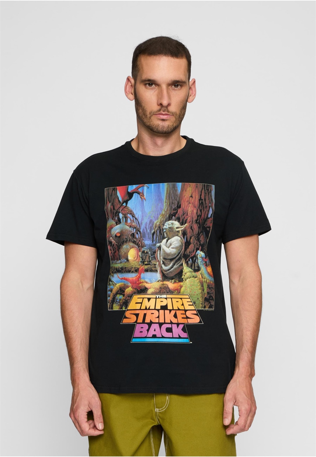 Mister Tee STAR WARS YODA POSTER - T-Shirt print - black/schwarz