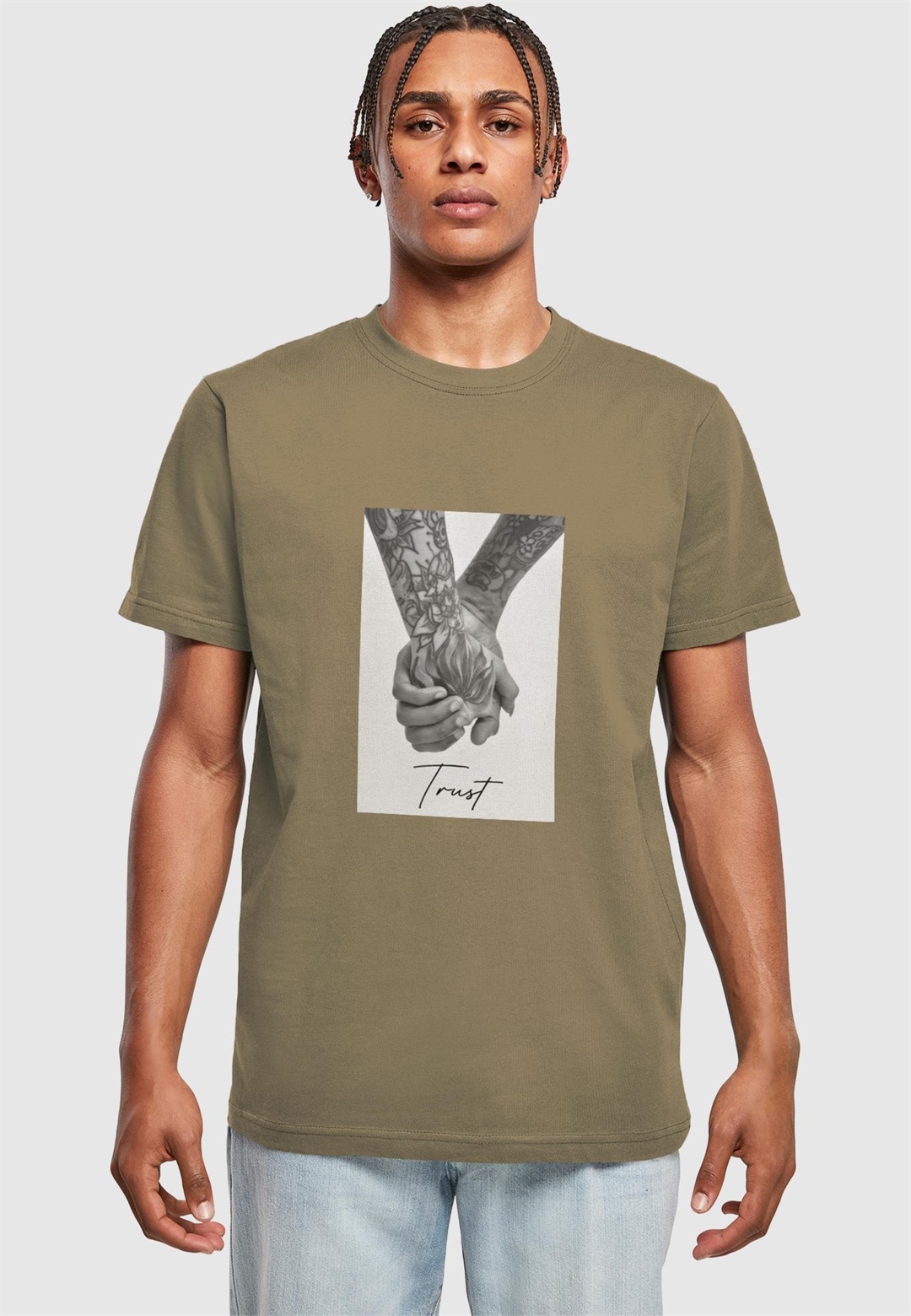 Mister Tee TRUST - T-Shirt print - olive/oliv