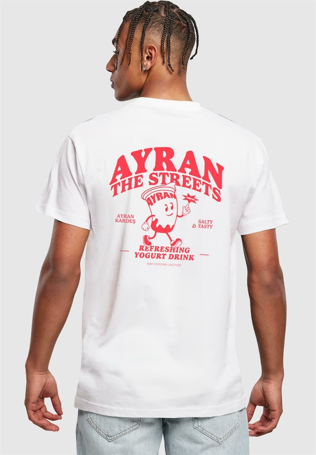 Mister Tee AYRAN THE STREETS - T-Shirt print - white/weiß