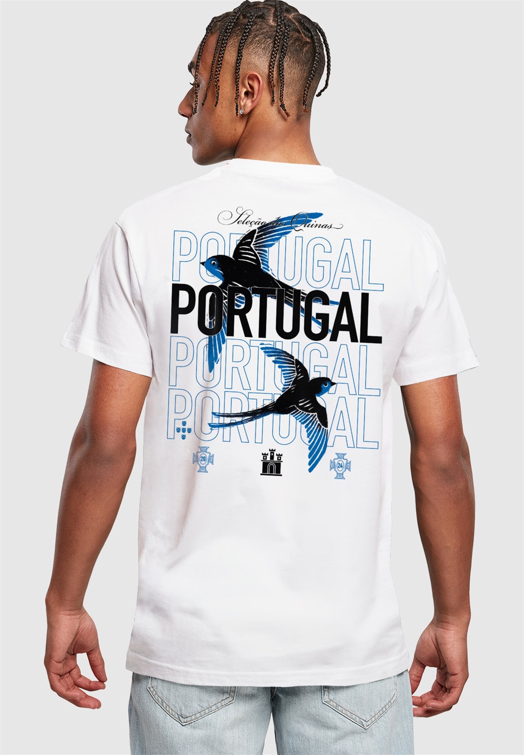 Mister Tee ANDORINHA PORTUGUESA TEE - T-Shirt print - white/weiß