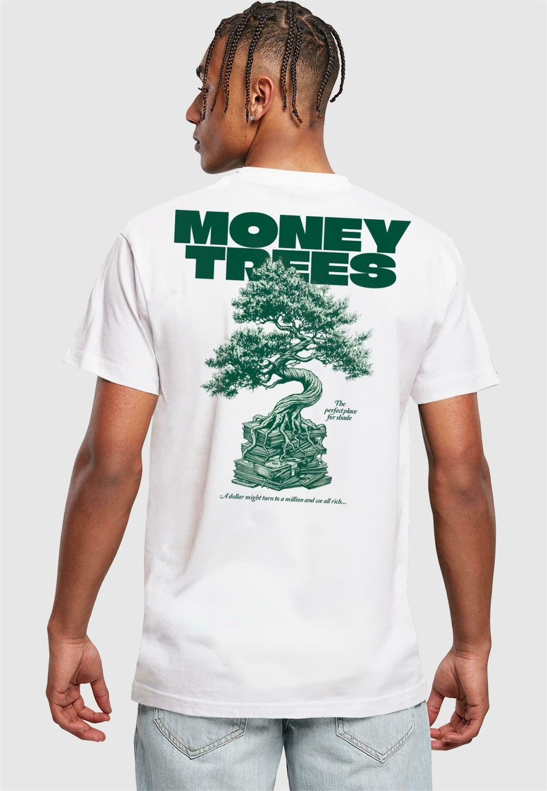 Mister Tee MONEY TREES - T-Shirt print - white/weiß