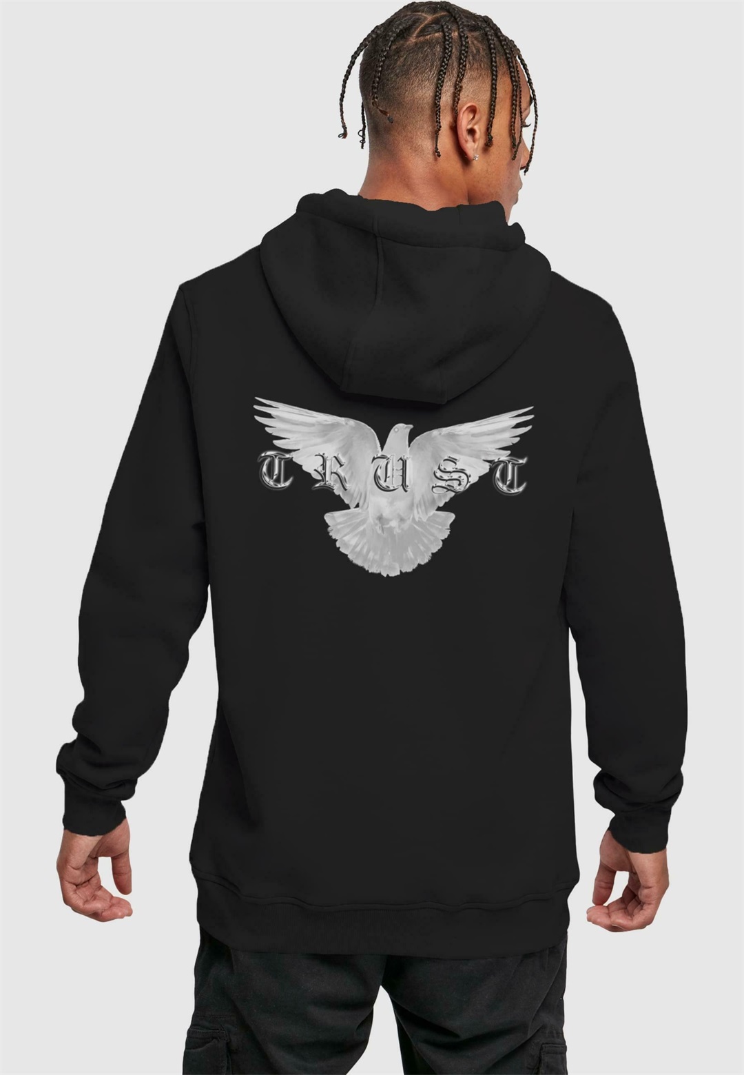Mister Tee TRUST DOVE - Kapuzenpullover - black/schwarz