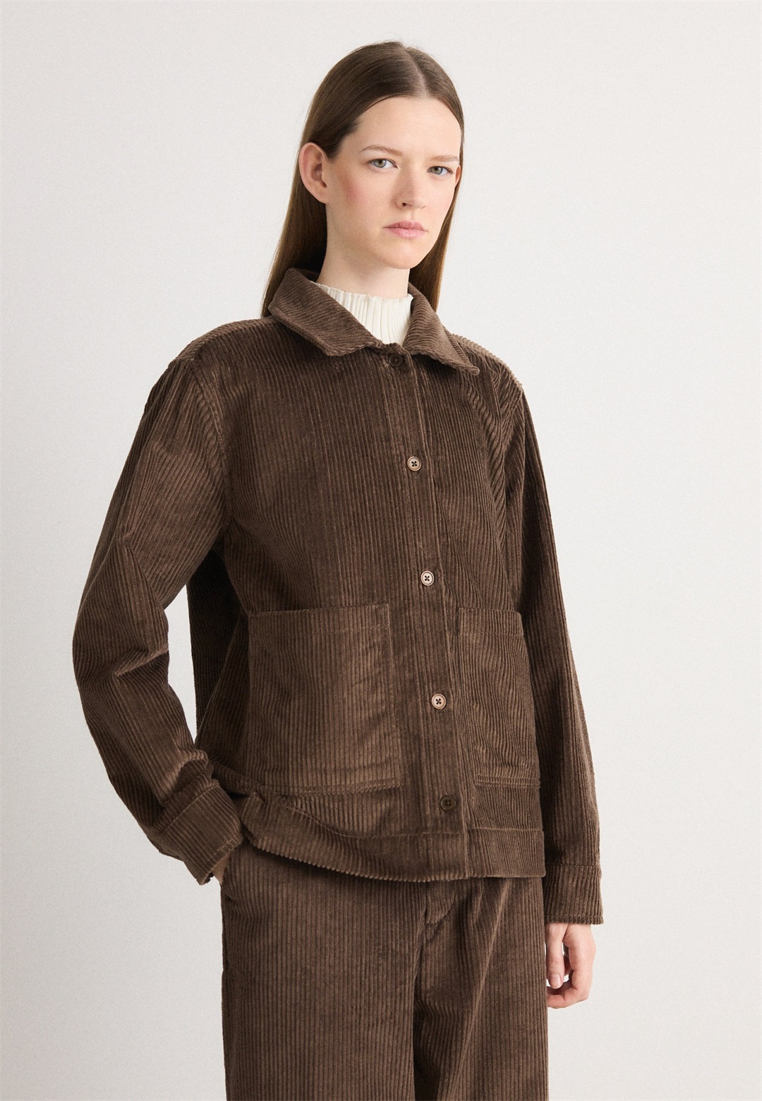 Mads Nørgaard PRETTY GAILA SHIRT - Leichte Jacke - demitasse/braun