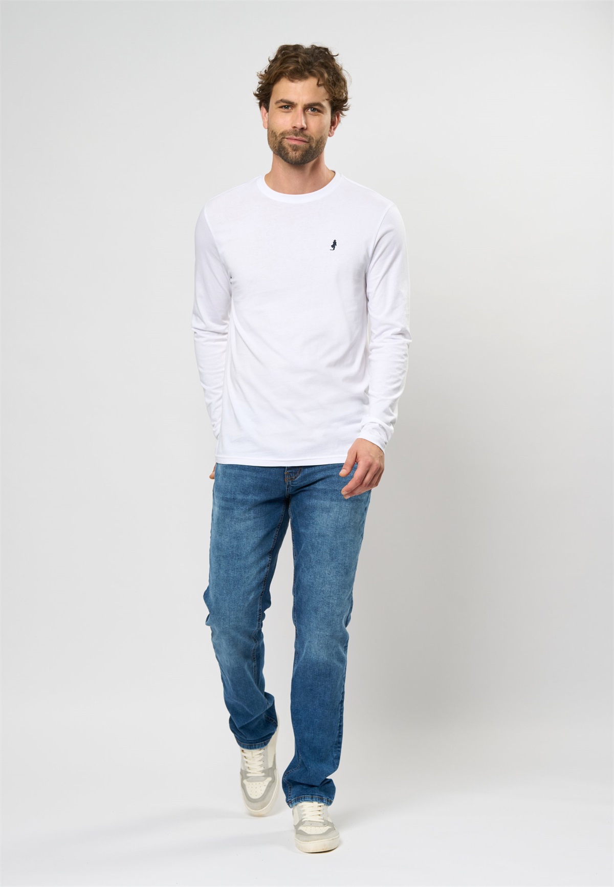 MCS JACK 3-PACK LS - Langarmshirt - tap shoe bright white dark sap/blau