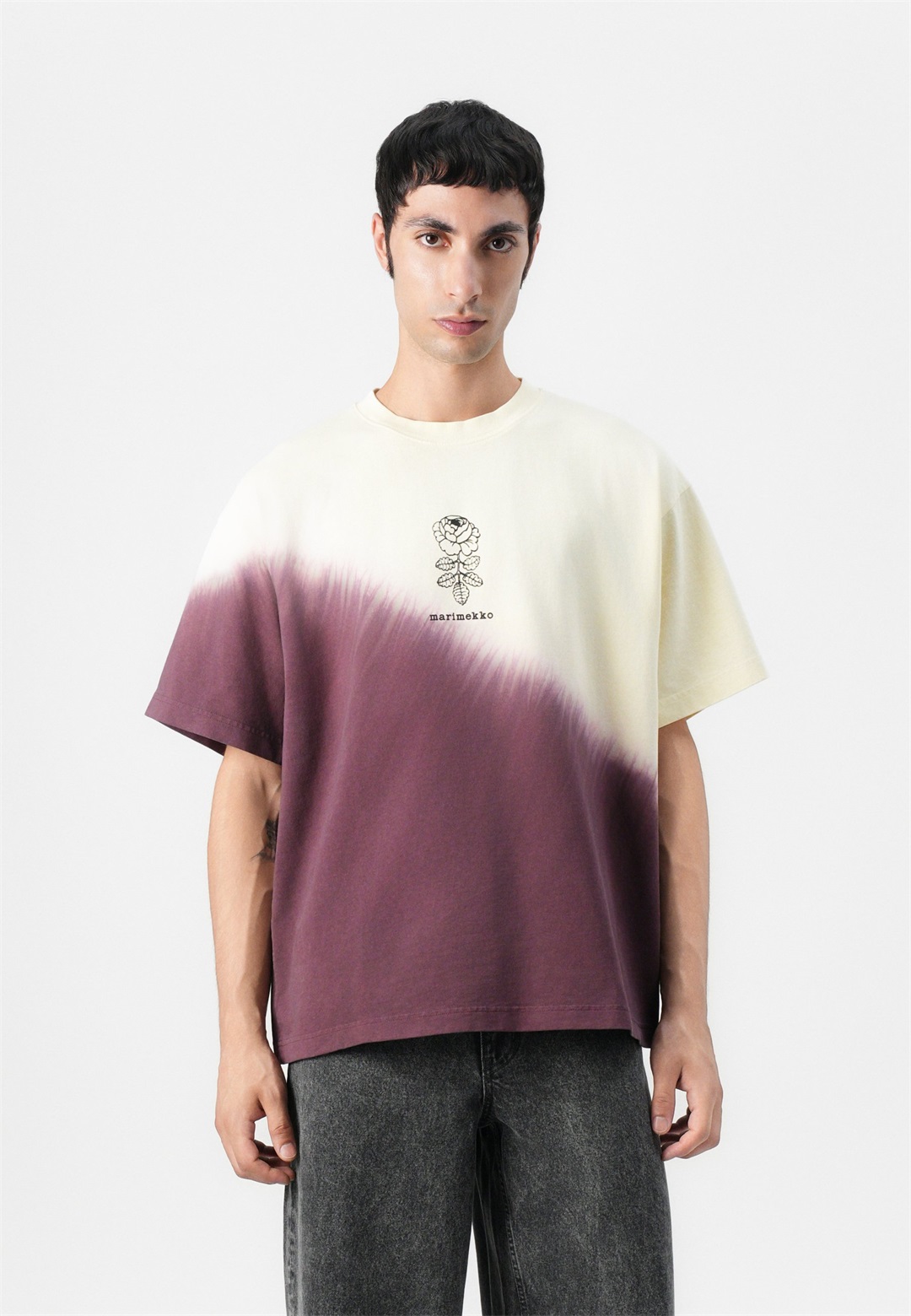 Marimekko NOPEUS PLACEMENT UNISEX - T-Shirt print - light yellow/brown/black/mehrfarbig