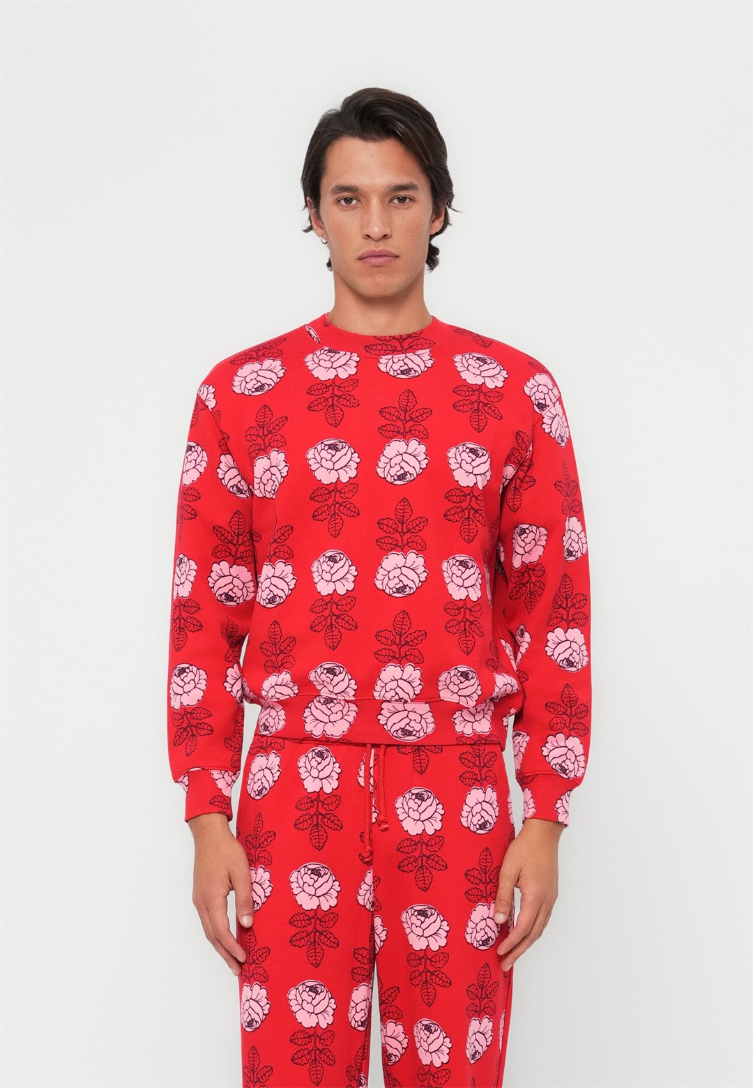 Marimekko LEIOT VIHKIRUUSU UNISEX - Sweatshirt - red/light pink/dark purple/mehrfarbig