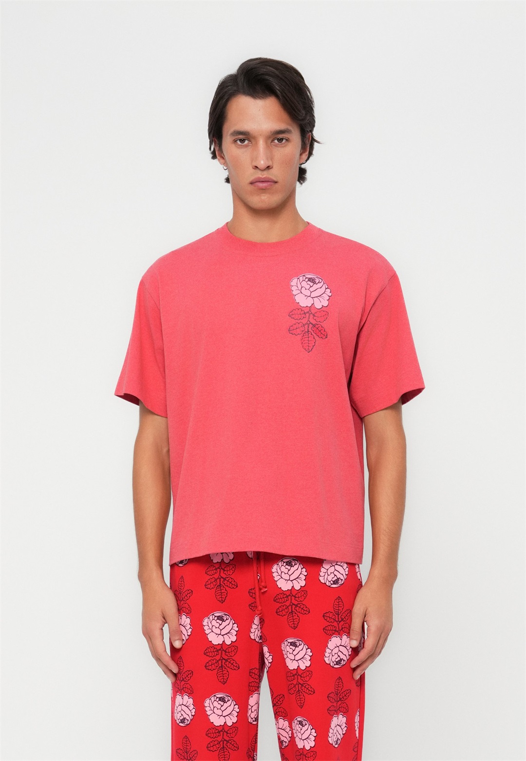 Marimekko RISUT VIHKIRUUSU PLACEMENT UNISEX - T-Shirt print - red/light pink/dark purple/mehrfarbig